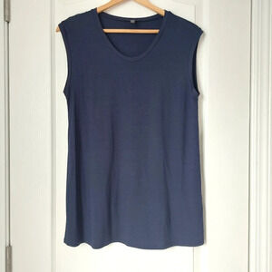 Eileen Fisher Muscle Tank Dark Blue‎ Top Size XS